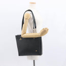 BALLY Chain Shoulder Bag Leather Navy Gold Auth BA8777-23