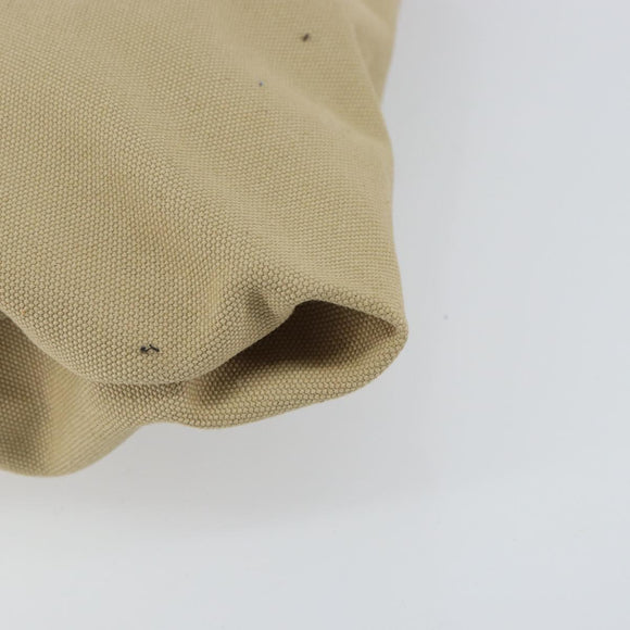 PRADA Hand Bag Canvas Silver Beige Auth BA8778