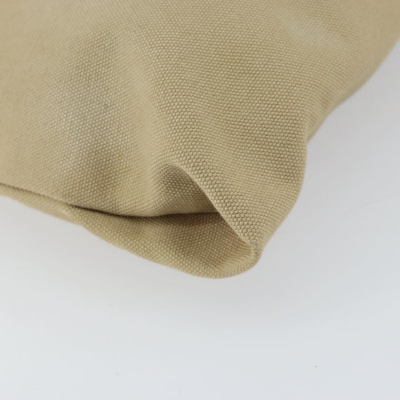 PRADA Hand Bag Canvas Silver Beige Auth BA8778