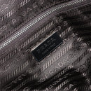 PRADA Hand Bag Canvas Silver Beige Auth BA8778-17