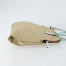 PRADA Hand Bag Canvas Silver Beige Auth BA8778-4