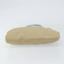 PRADA Hand Bag Canvas Silver Beige Auth BA8778-9