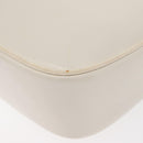 Salvatore Ferragamo Gancini Shoulder Bag Leather White Gold Auth BA8782-16