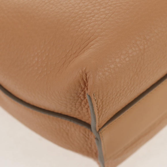 Chloe Kate Hand Bag Leather 2way Beige Gold Auth BA8784