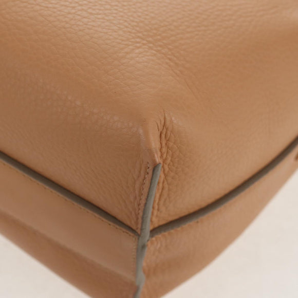 Chloe Kate Hand Bag Leather 2way Beige Gold Auth BA8784