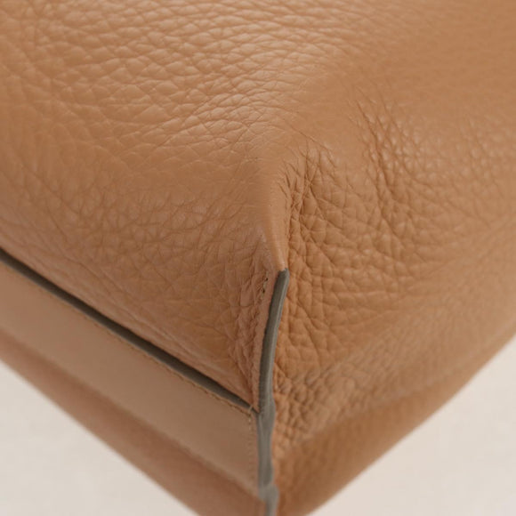 Chloe Kate Hand Bag Leather 2way Beige Gold Auth BA8784