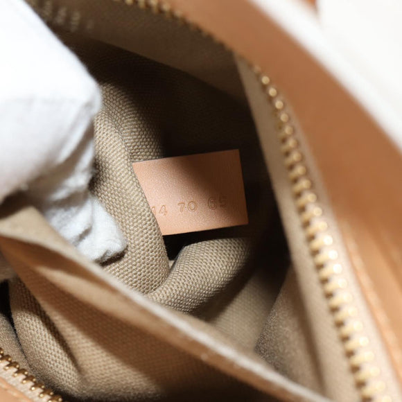 Chloe Kate Hand Bag Leather 2way Beige Gold Auth BA8784