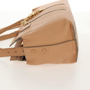 Chloe Kate Hand Bag Leather 2way Beige Gold Auth BA8784-3