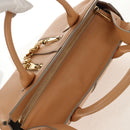 Chloe Kate Hand Bag Leather 2way Beige Gold Auth BA8784-6