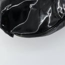 Salvatore Ferragamo Gancini Tote Bag Enamel Black Silver Auth BA8785-14