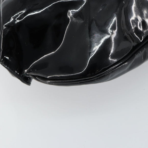 Salvatore Ferragamo Gancini Tote Bag Enamel Black Silver Auth BA8785