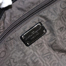 Salvatore Ferragamo Gancini Tote Bag Enamel Black Silver Auth BA8785-17