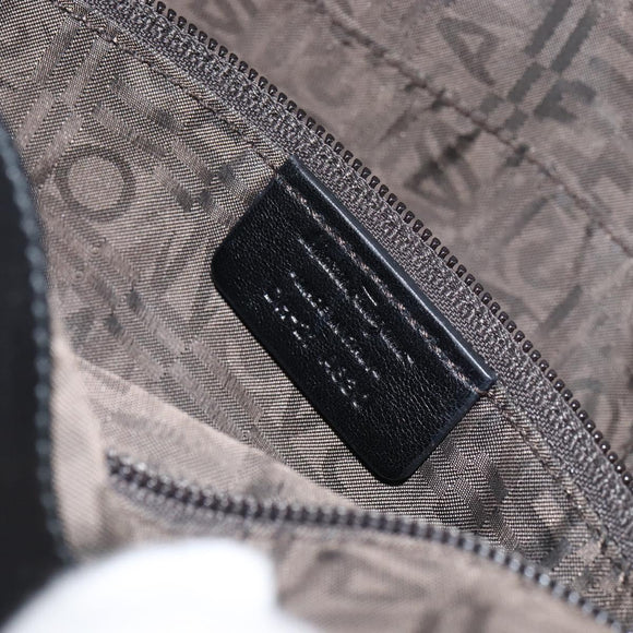 Salvatore Ferragamo Gancini Tote Bag Enamel Black Silver Auth BA8785