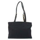 Gianni Versace Tote Bag Nylon Black Gold Auth BA8787-2