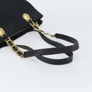 Gianni Versace Tote Bag Nylon Black Gold Auth BA8787-7