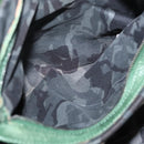 Jimmy Choo Studs Tote Bag Leather Green Silver Auth BA8788-19