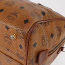 MCM Logogram Vicetos Hand Bag PVC Leather Brown Gold Auth BA8791-14