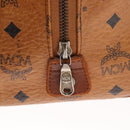 MCM Logogram Vicetos Hand Bag PVC Leather Brown Gold Auth BA8791-17