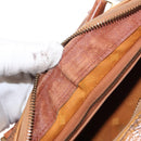 MCM Logogram Vicetos Hand Bag PVC Leather Brown Gold Auth BA8791-10