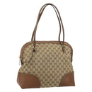 GUCCI GG Canvas Tote Bag Beige Gold 323673 Auth BA8793-1