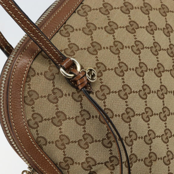GUCCI GG Canvas Tote Bag Beige Gold 323673 Auth BA8793
