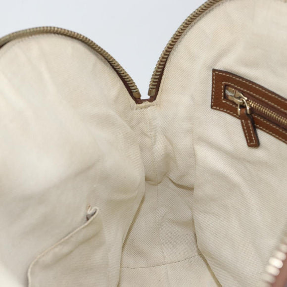 GUCCI GG Canvas Tote Bag Beige Gold 323673 Auth BA8793