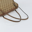 GUCCI GG Canvas Tote Bag Beige Gold 323673 Auth BA8793-7