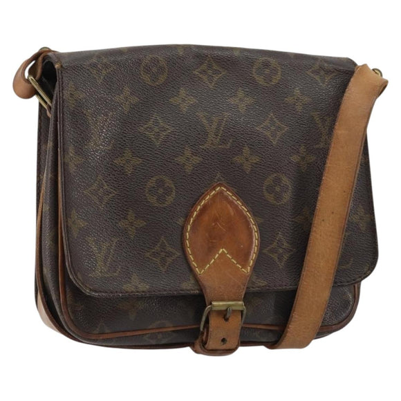 LOUIS VUITTON Monogram Cartouchiere MM Shoulder Bag M51253 LV Auth BA8798