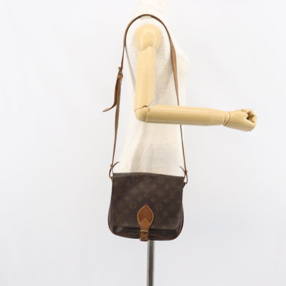 LOUIS VUITTON Monogram Cartouchiere MM Shoulder Bag M51253 LV Auth BA8798