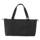 BURBERRY Tote Bag Leather Black Gold Auth BA8801-13