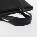 BURBERRY Tote Bag Leather Black Gold Auth BA8801-7