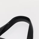 BURBERRY Tote Bag Leather Black Gold Auth BA8801-8