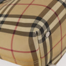 BURBERRY Nova Check Hand Bag PVC Beige Auth BA8803-9