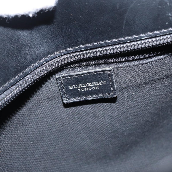 BURBERRY Nova Check Hand Bag PVC Beige Auth BA8803