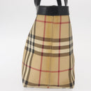 BURBERRY Nova Check Hand Bag PVC Beige Auth BA8803-3