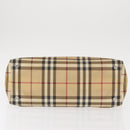 BURBERRY Nova Check Hand Bag PVC Beige Auth BA8803-5