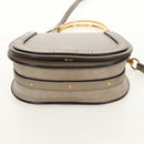 Chloe Nile Hand Bag Leather 2way Beige Gold Auth BA8804V-6