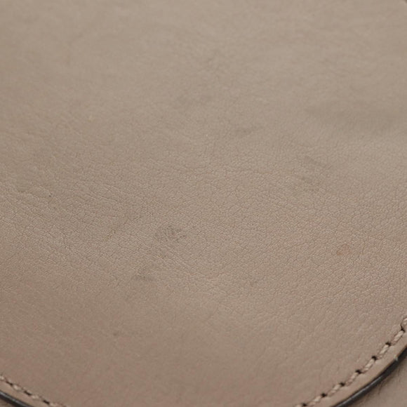 Chloe Nile Hand Bag Leather 2way Beige Gold Auth BA8804V