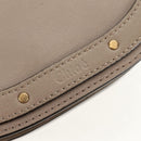 Chloe Nile Hand Bag Leather 2way Beige Gold Auth BA8804V-24