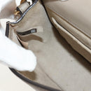 Chloe Nile Hand Bag Leather 2way Beige Gold Auth BA8804V-30