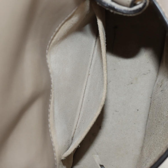 Chloe Nile Hand Bag Leather 2way Beige Gold Auth BA8804V