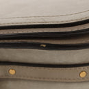 Chloe Nile Hand Bag Leather 2way Beige Gold Auth BA8804V-4