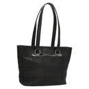 CHANEL Choco Bar Tote Bag Caviar Skin Black CC Auth BA881-1