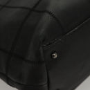 CHANEL Choco Bar Tote Bag Caviar Skin Black CC Auth BA881-9