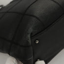 CHANEL Choco Bar Tote Bag Caviar Skin Black CC Auth BA881-15