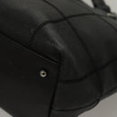 CHANEL Choco Bar Tote Bag Caviar Skin Black CC Auth BA881-16