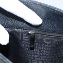 CHANEL Choco Bar Tote Bag Caviar Skin Black CC Auth BA881-20