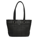CHANEL Choco Bar Tote Bag Caviar Skin Black CC Auth BA881-2