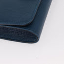 Chloe Chain Shoulder Bag Leather Blue Gold Auth BA8819-9