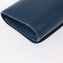 Chloe Chain Shoulder Bag Leather Blue Gold Auth BA8819-14